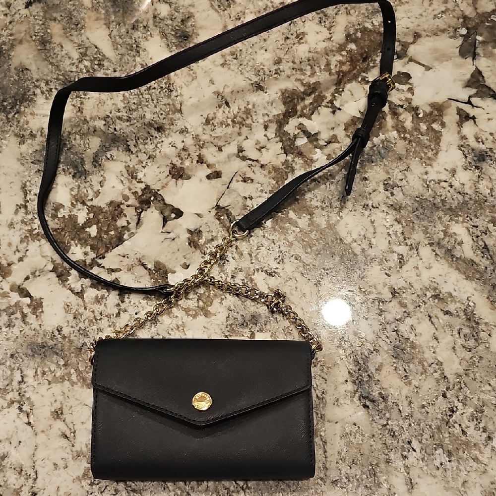 Michael Kors Black Crossbody Bag with Gold Chain